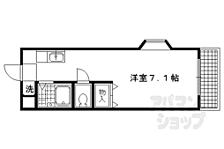 グランビィア御蔭 1Kの間取図画像