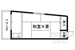 岡田アパート 1Kの間取図画像