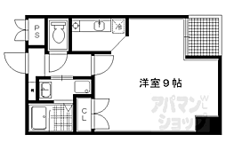 ドルス北山 1Kの間取図画像