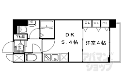 ベラジオ京都一乗寺2 1DKの間取図画像