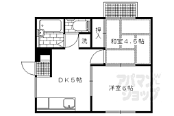 四十八番館 2DKの間取図画像