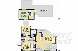 アルス丸太町山水庵 3LDKの間取図画像