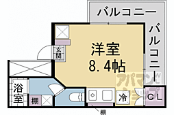 ジォリエヴィラ ワンルームの間取図画像
