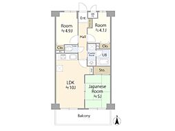 ライオンズガーデン津田沼 3LDKの間取図画像