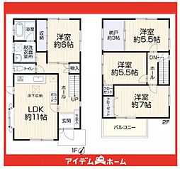 天白区平針台2丁目 4SLDKの間取り