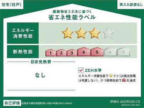 省エネ性能ラベルを拡大表示