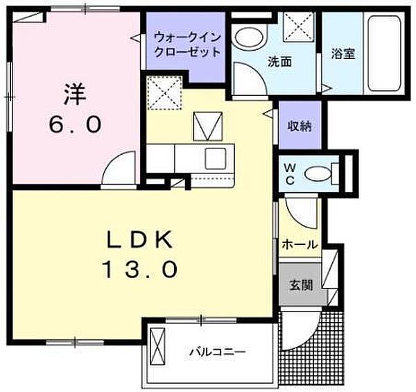 グレイトフルII 101｜岡山県岡山市東区西大寺中野(賃貸アパート1LDK・1階・50.24㎡)の写真 その2