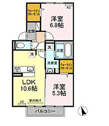 間取図画像 2LDK