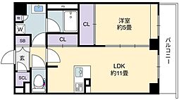 シャーメゾン山崎 1LDKの間取図画像