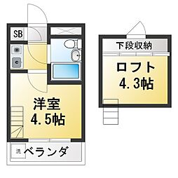 ドルフィン南馬込 1Kの間取図画像
