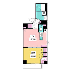 ザパークハビオ目黒フォート 2階1LDKの間取り