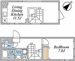 LEGALAND武蔵小山ANNEX 4階1LDKの間取り