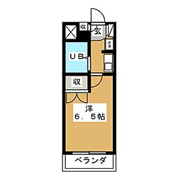 センチュリー目黒原町 1Kの間取図画像