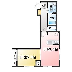 コリーナアルタ 1LDKの間取図画像