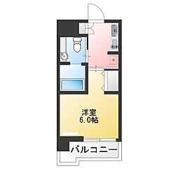 ベルファース目黒 1Kの間取図画像