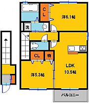 アートフィールズFUKUCHI　B 201号室 ｜ 栃木県宇都宮市細谷町（賃貸アパート2LDK・2階・57.56㎡） その2