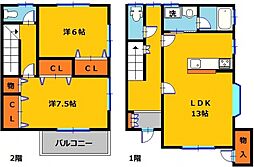 西川田駅 7.0万円