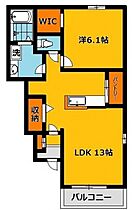 ドミール大島　II 105号室 ｜ 栃木県宇都宮市雀の宮５丁目（賃貸アパート1LDK・1階・45.77㎡） その2