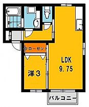 シャルムトロンＢ 101号室 ｜ 栃木県宇都宮市江曽島３丁目（賃貸アパート1LDK・1階・33.36㎡） その2