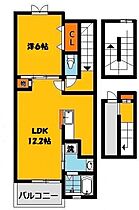 サニーフラットB 302号室 ｜ 栃木県宇都宮市八千代１丁目（賃貸アパート1LDK・3階・52.99㎡） その2