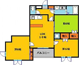 東塙田ロイヤルパレス 3LDKの間取図画像