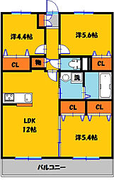 Gracean 3LDKの間取図画像