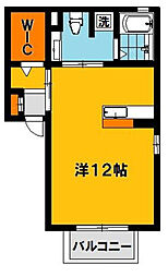 アムール ワンルームの間取図画像