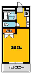 Kix 1Kの間取図画像