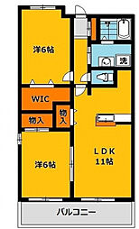 アビタシオンピーノ 2LDKの間取図画像