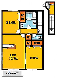 プロムナード参番館 2LDKの間取図画像