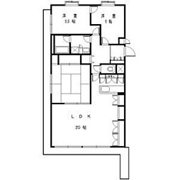 オルティア塚口 5階3LDKの間取り