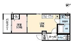 🉐敷金礼金0円！🉐CRASTINE中在家町B