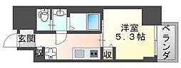 フォーリアライズ昭和南通1 1Kの間取図画像