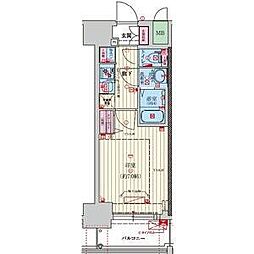 ファーストフィオーレ尼崎グランウエスト 1Kの間取図画像