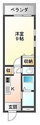 フジパレス御園 1Kの間取図画像