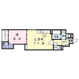 エラン パティオ 1LDKの間取図画像