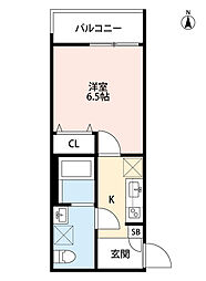 Wing 1Kの間取図画像