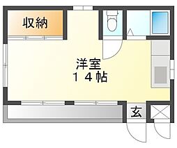 エトワール2 ワンルームの間取図画像