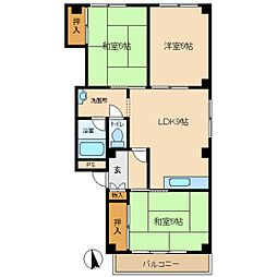 ネオメゾン武庫川 3LDKの間取図画像
