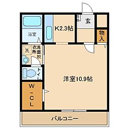 メゾンエスコート 1Kの間取図画像