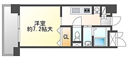 クレリジェール 1Kの間取図画像
