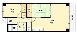 サザンフィールド 3LDKの間取図画像