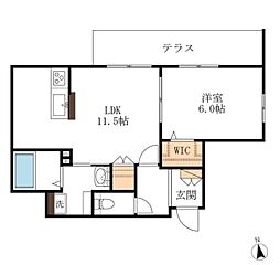 SUNRISE55 1LDKの間取図画像