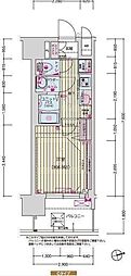 プレリス尼崎レーネヴィア 1Kの間取図画像