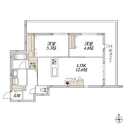 HEBEL MAISON My Plis 2LDKの間取図画像