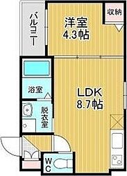 GRAND BLISS 1LDKの間取図画像