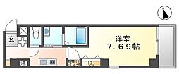 ルミエール昭和通 1Kの間取図画像