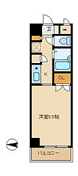 ボヌワールスガノ 1Kの間取図画像