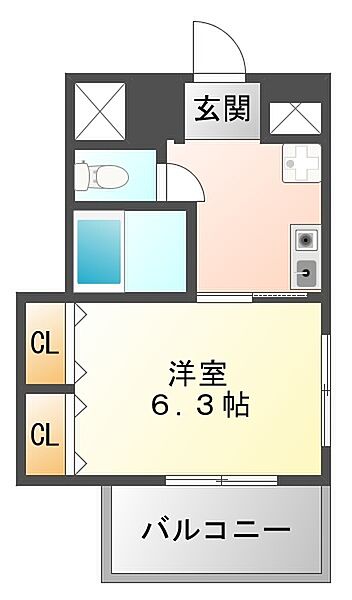 ボヌワール武庫之荘 201｜兵庫県尼崎市武庫之荘２丁目(賃貸マンション1K・2階・23.00㎡)の写真 その2