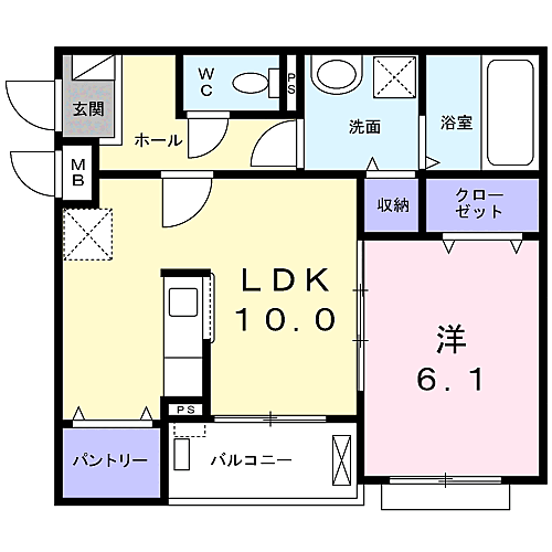 フォーチュンパークII 302｜兵庫県尼崎市今福２丁目(賃貸アパート1LDK・3階・43.69㎡)の写真 その2